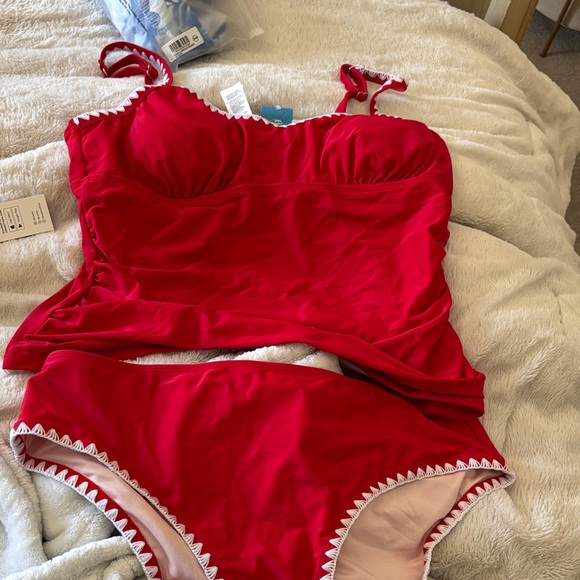 Cupshe Red and White Swimsuit size XL - Picture 3 of 10
